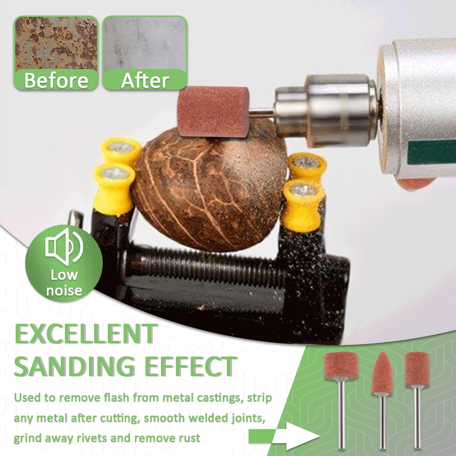 Punte Abrasive Per Dremel 45 Pezzi - Set Levigatura Per Metallo E Acciaio