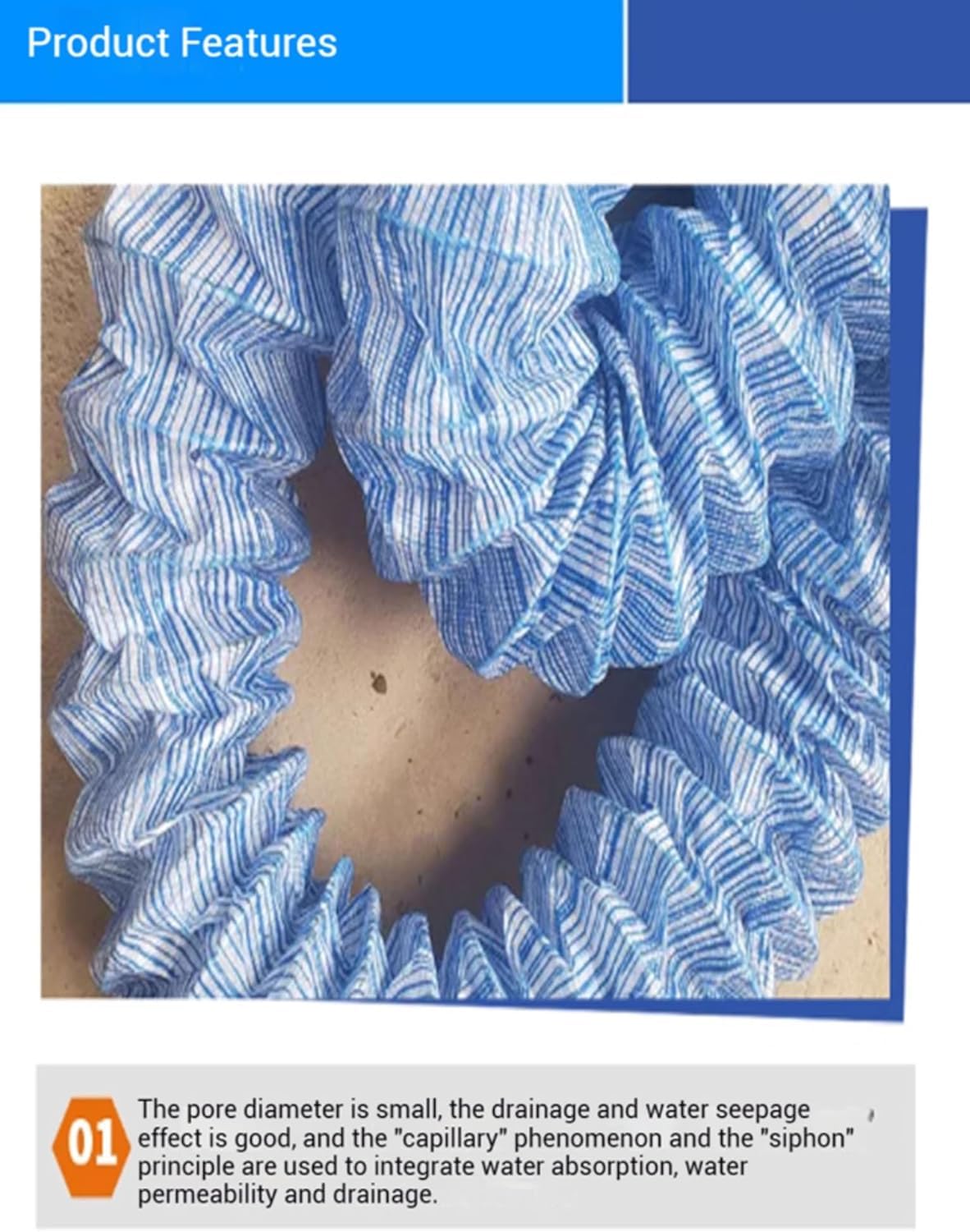 Tubos de Drenaje de PVC Tuberías de Drenaje Perforadas con Malla de Alambre, adecuadas for una gestión eficiente del Drenaje subterráneo(7m/23ft)