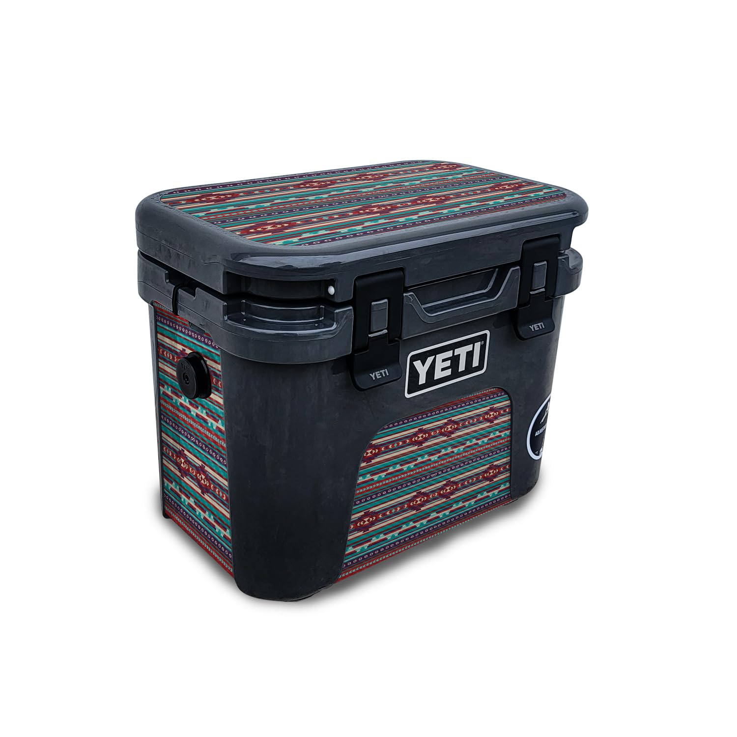 Carbon Fiber Skin Compatible with Yeti Roadie 15 Hard Cooler - Southwest Stripes - Premium 3M Vinyl Protective Wrap Decal Cover - Easy to Apply | Crafted in The USA by MightySkins