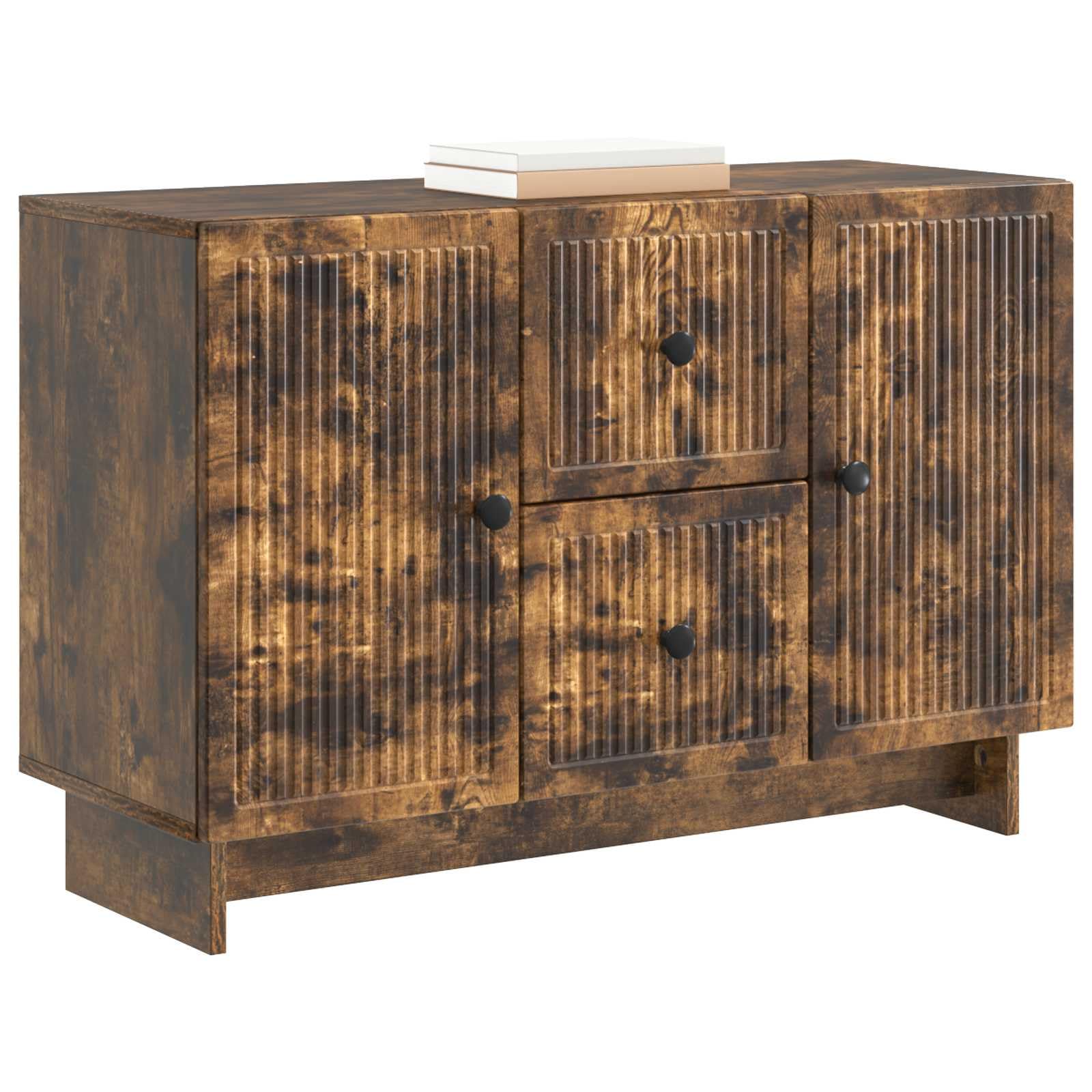 Kredens dąb wędzony 89 x 34,5 x 60 cm materiał drewnopochodny