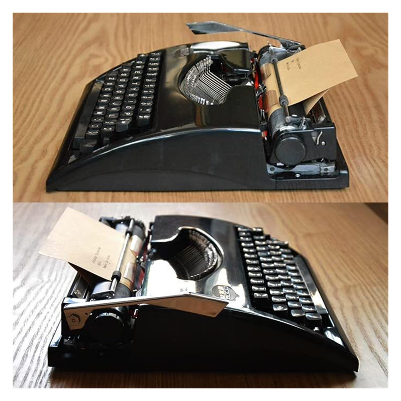 Kreative Retro-Schreibmaschine, mechanisch, Englisch, altmodisch, Nostalgie, tragbares Retro-Handbuch, altmodisches, traditionelles tragbares Handbuch