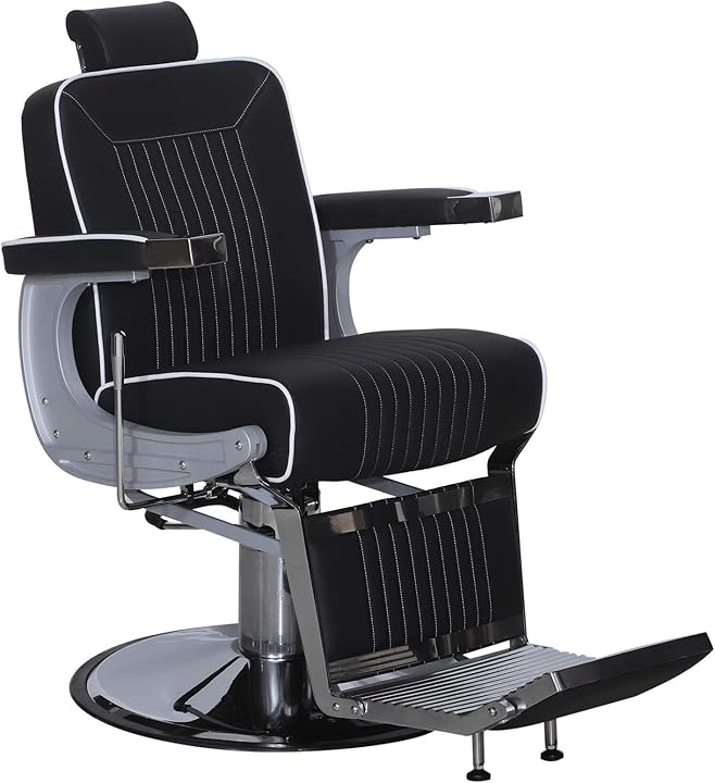 Poltrona da barbiere parrucchiere idraulico barberpub 6154-3822BK