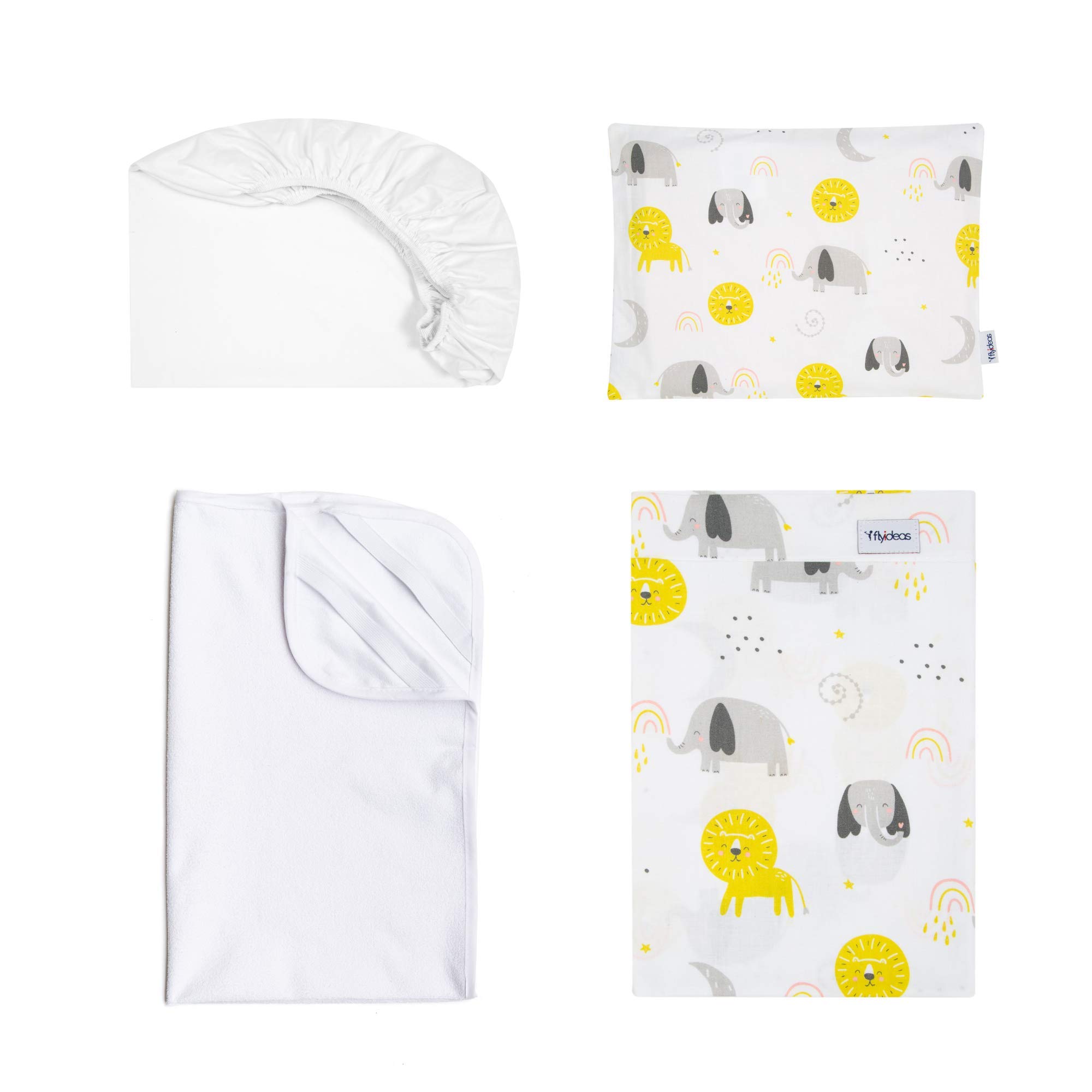 Set Lenzuola Next2Me MAXI 8 Pz | 100% Cotone Per Culle Fianco Letto | 2 Lenzuola Sotto, 2 Sopra, 2 Salva Pipì - Foto 6