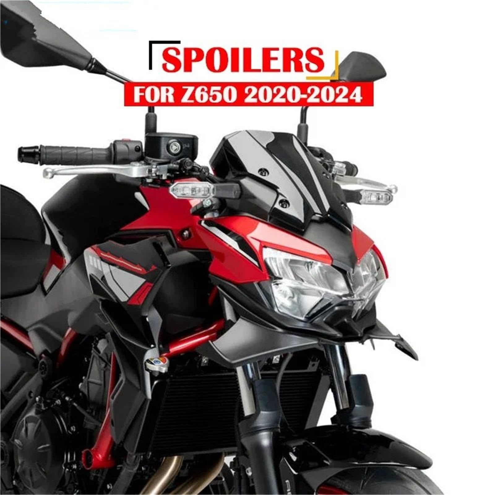 Front Bumper Splitter dachowy Pasuje do Kawasaki Z650 2021 2022 2023 2024 przedni spojler owiewka skrzydło aerodynamiczna osłona skrzydła