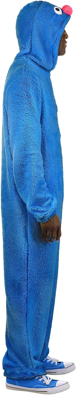 Sesame Street Adult Grover Jumpsuit Costume Plush Character Outfit Soft Comfortable Unisex Party Wear Blue - Image 7