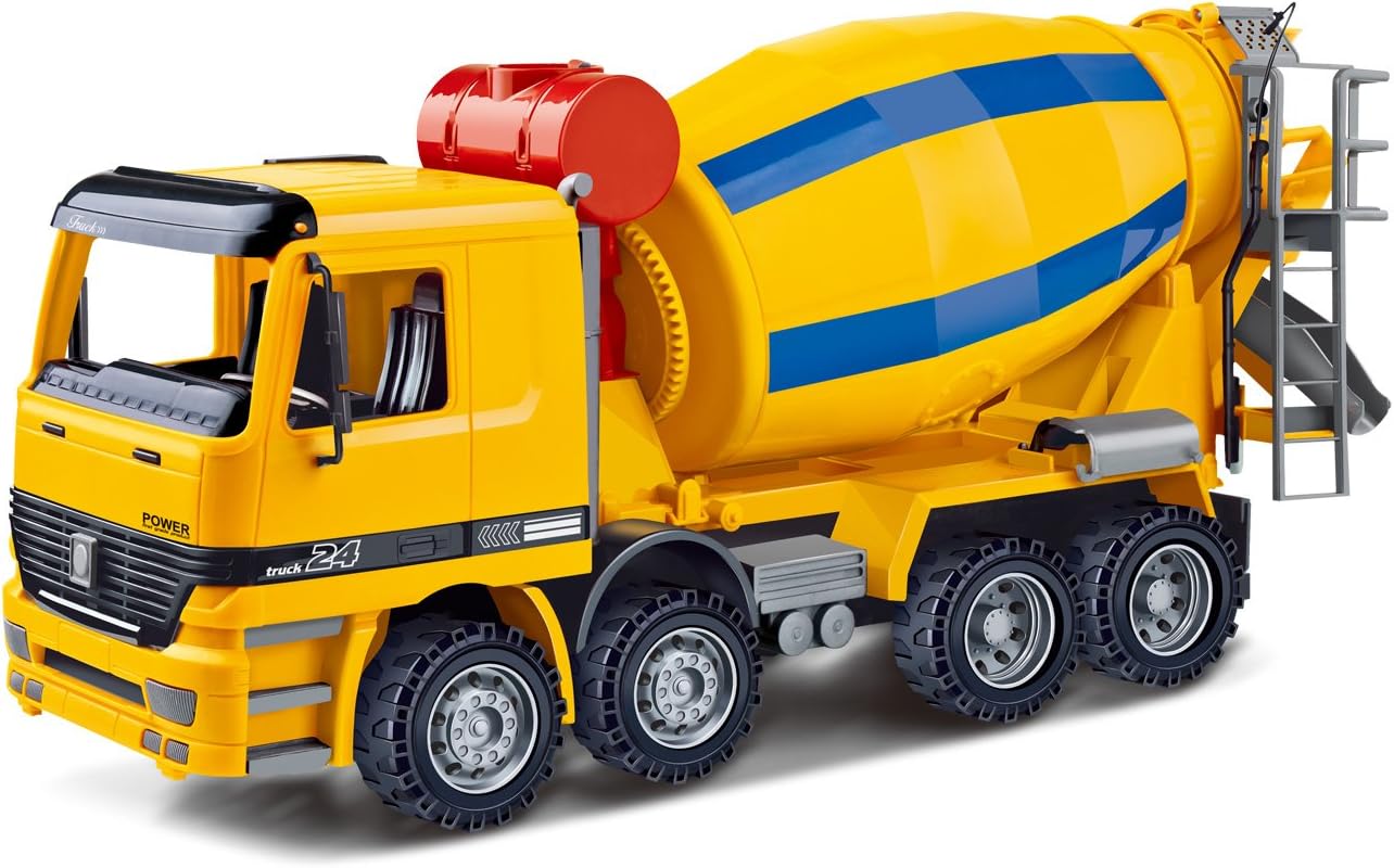 Playee Cement Mixer Toy Truck for Kids Oversized Friction