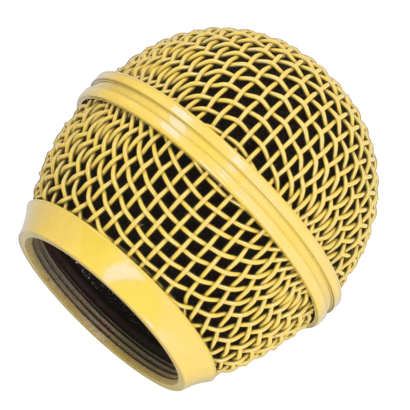 Replacement Microphone Grille, Stainless Steel Mesh Microphone Grille Head Noise Reduction Impact Resistant for SM58LC (Gold) - Image 2