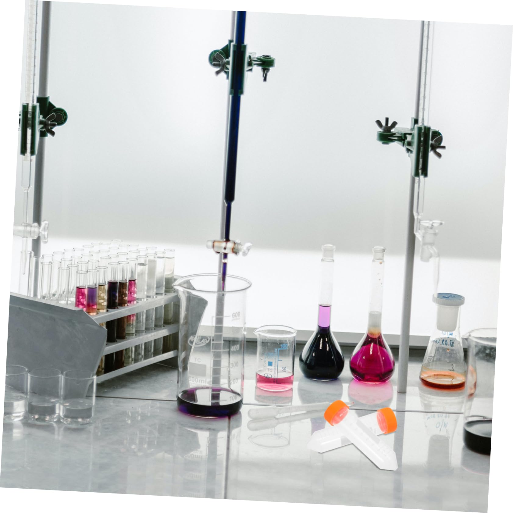 Gatuida 75stücke Conical Test Tubes Reagenzgläser Mit Schraubverschluss Für Wissenschaftliche Experimente Und Laboranwendungen Präzise Skalen Für Genaue Messungen