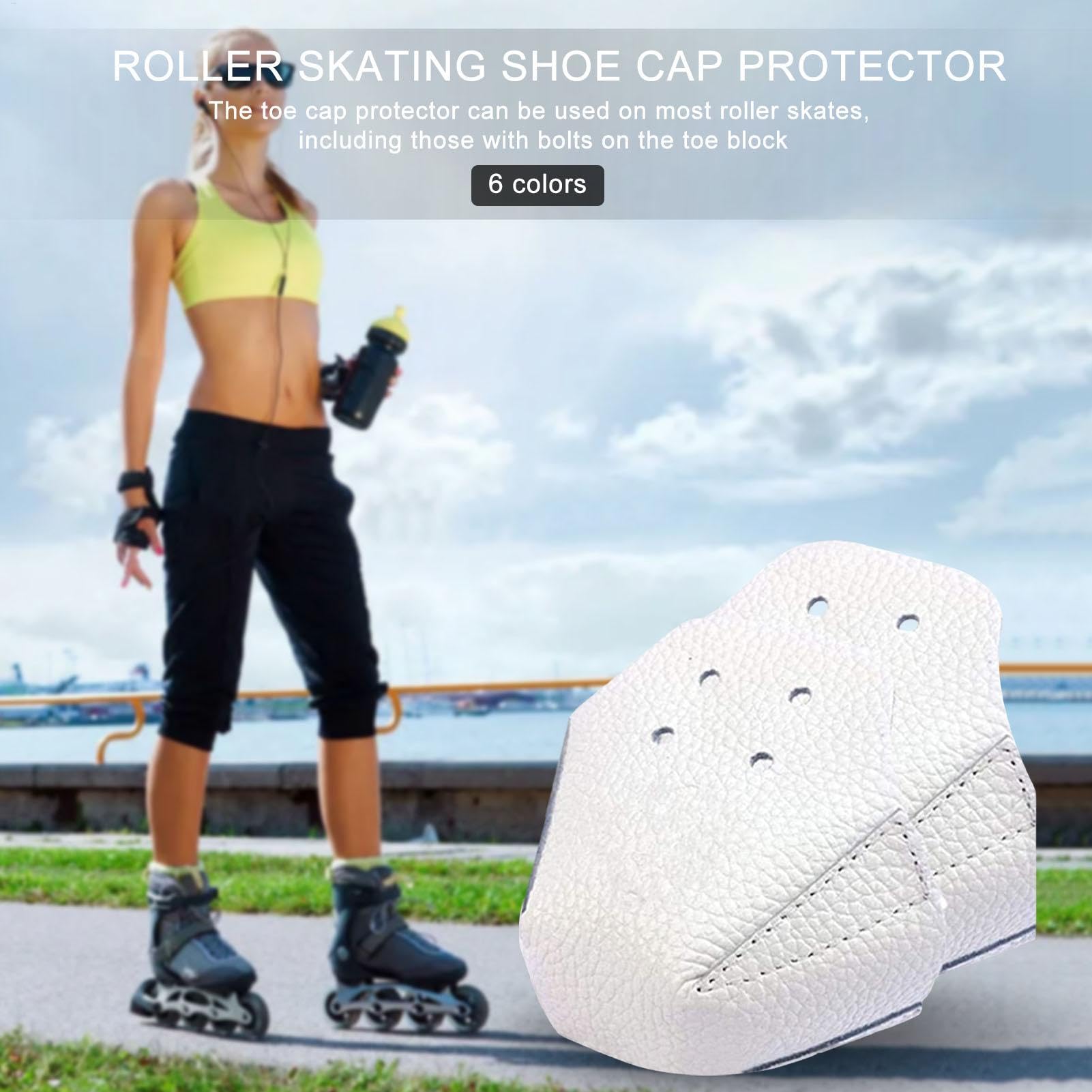 Protectores de piel con estructura de guijarros, para patines de quad, protección de puntera