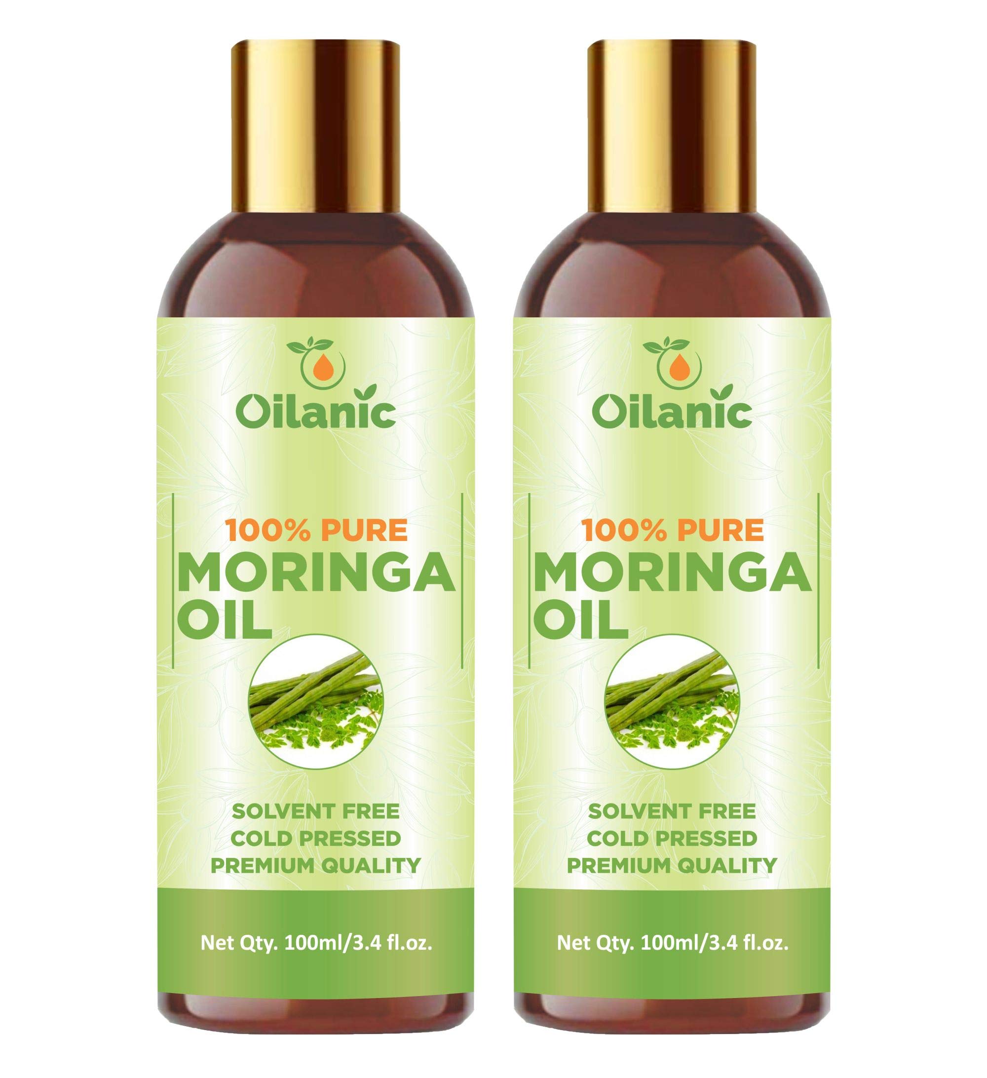 Oilanic Pure and Natural Moringa Oil for Women and Men (Pack of 2, Each 100 ml)|Moringa Hair Oil for hair Growth Organic Cold Pressed and Pure moringa Seed oil for Face and Skin|-image-14