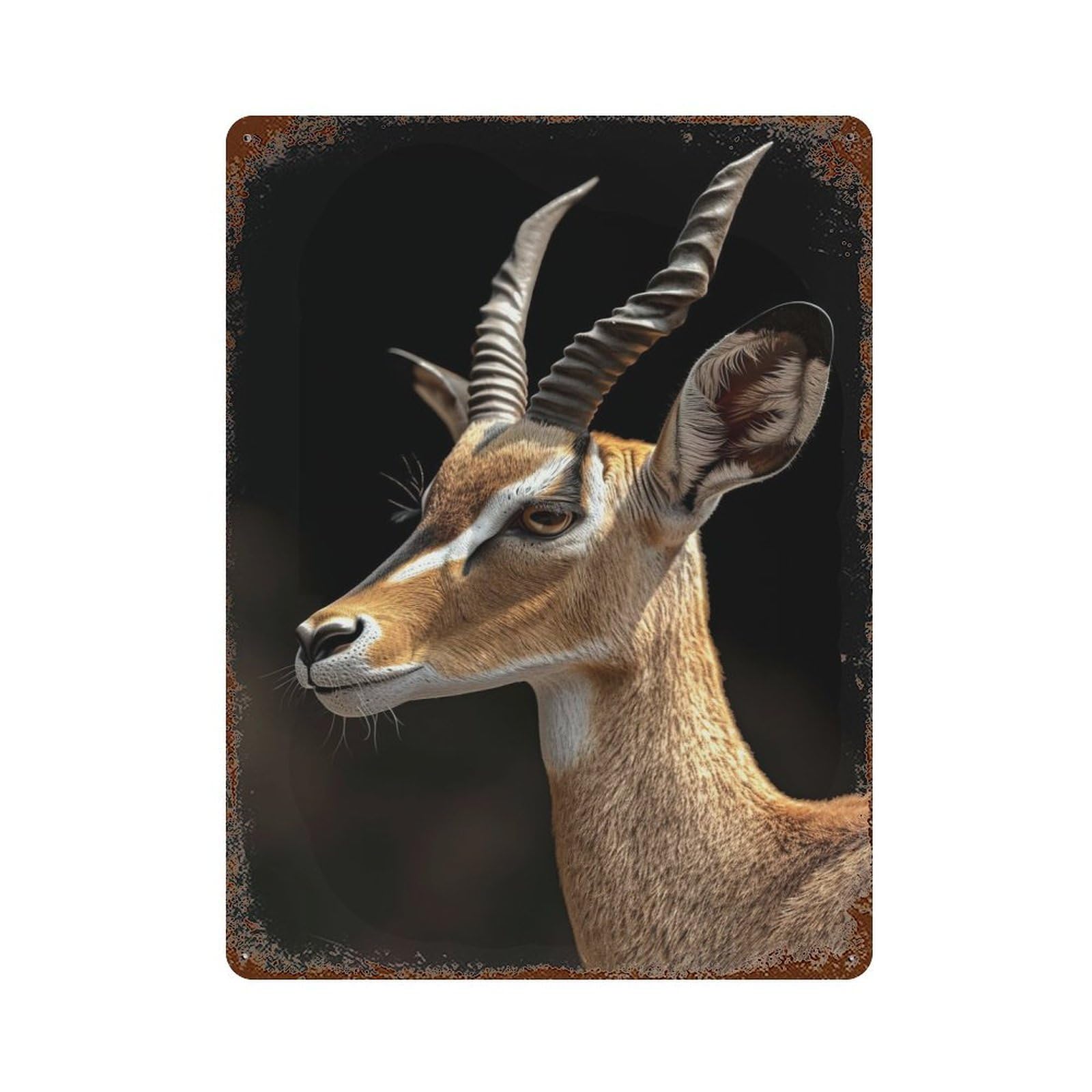 Antelope Vintage Metal Tin Sign 15.7"x11.8", Novelty Wall Decor for Garage, Pub Or Kitchen