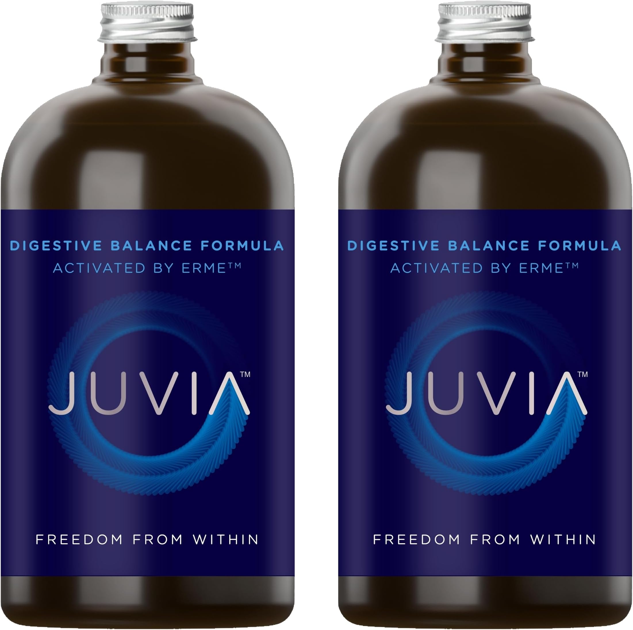 JUVIA Digestive Enzyme Supplement - Aids Gut Health, Over 15 Digestive Enzymes and B12 to Aid Digestive Health Immunity Metabolism, Energy, Bloating Relief, 60 Servings 30 Day Supply, x2 450g Bottles
