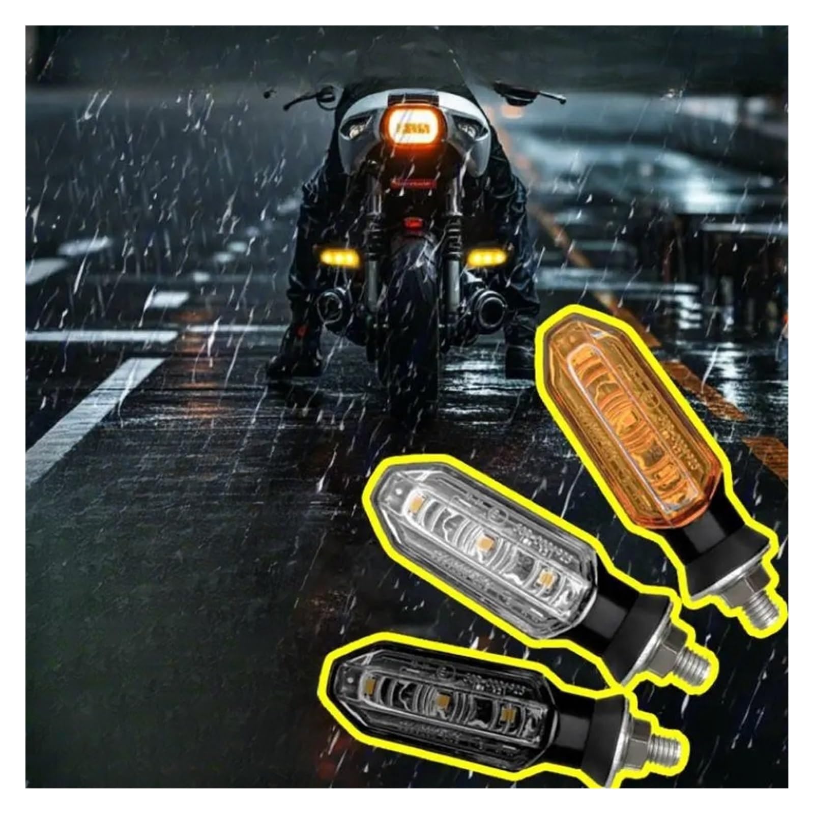 Indicador señal Giro Intermitentes LED Universales para Motocicleta, 12V, 8mm, Luces para para, Luz De Señal para