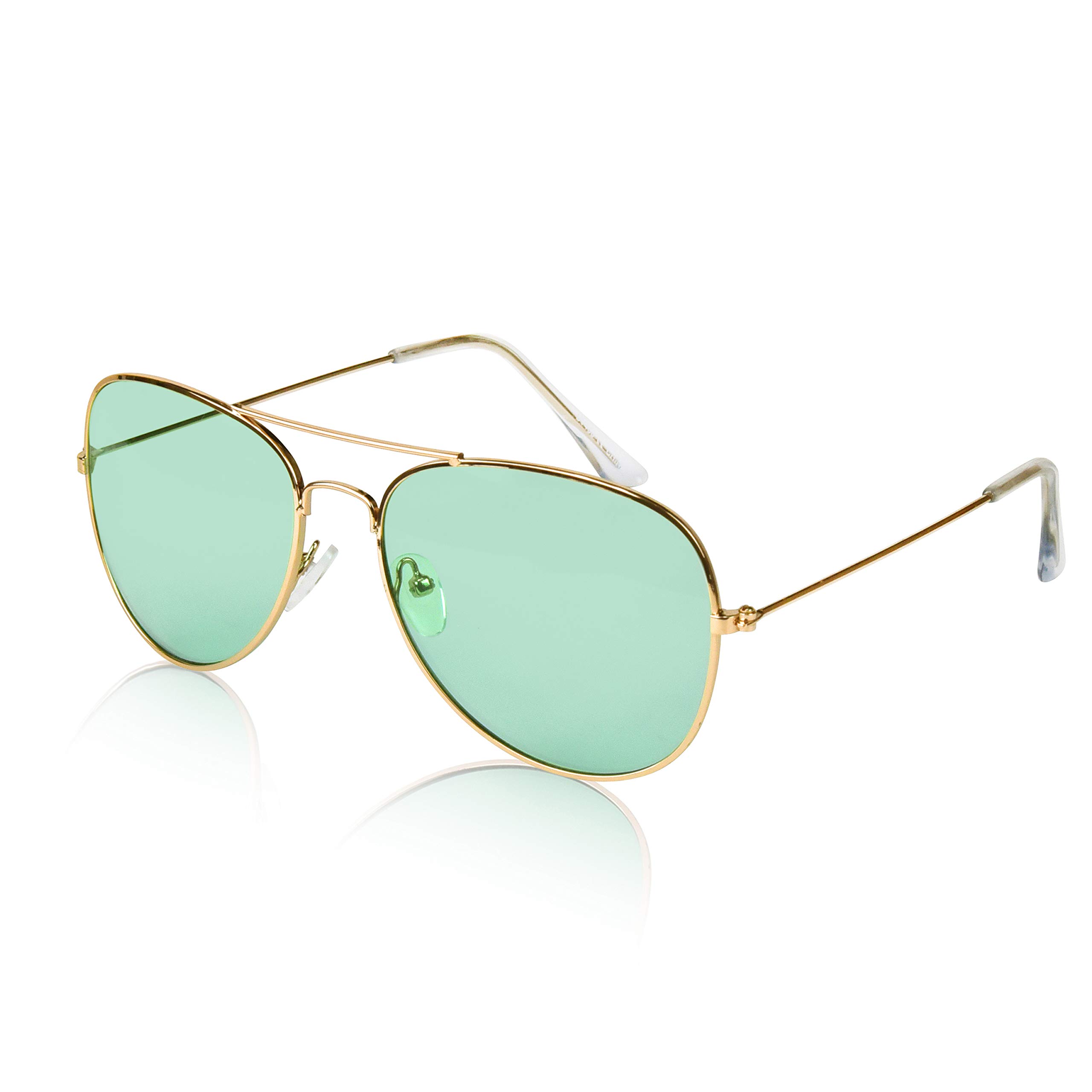 Aviator Sunglasses Colored Tinted Lens Glasses Metal UV400 Protection
