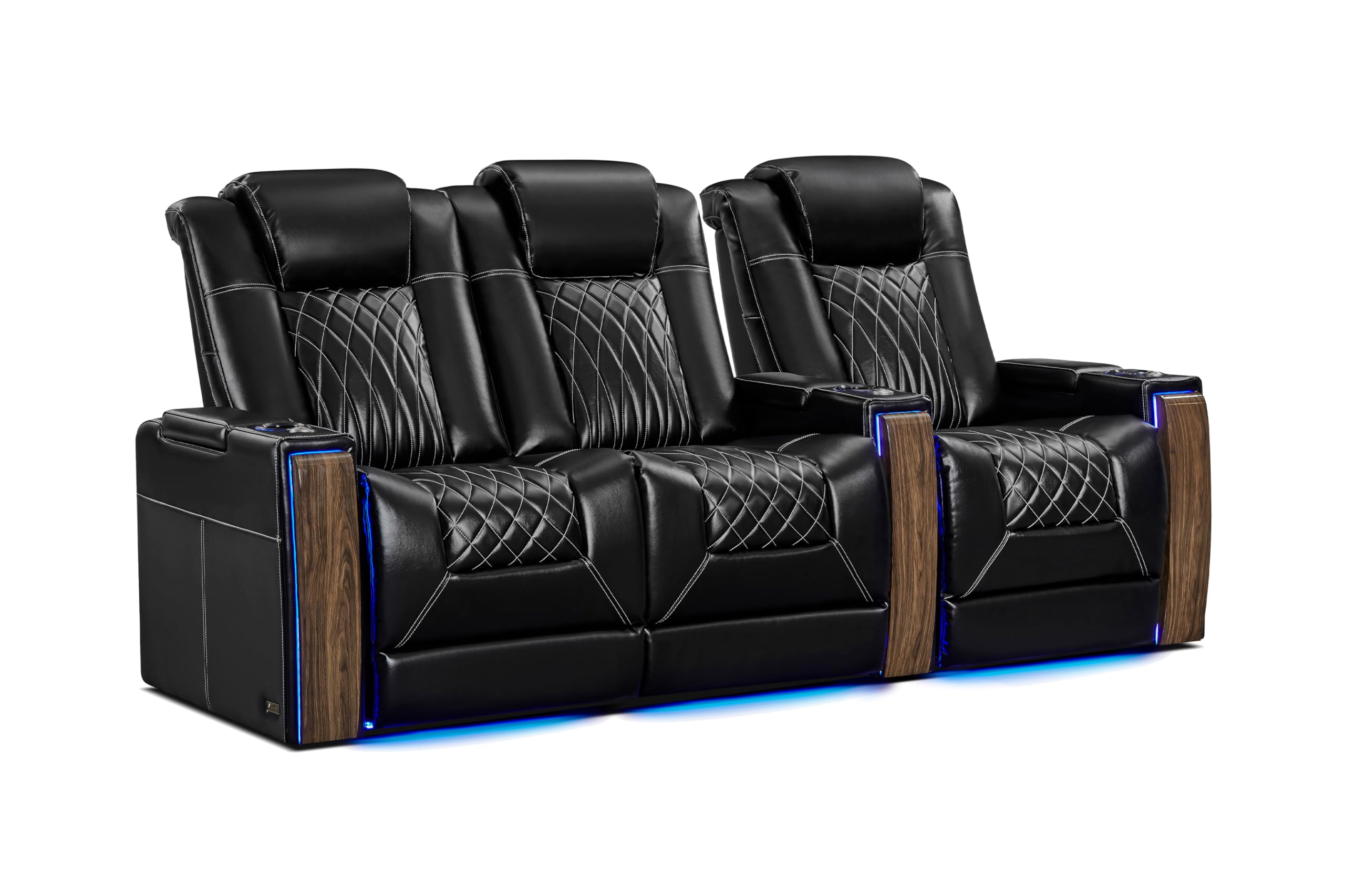 Valencia Tuscany Executive Premier Home Theater Seating with Heat & Massage, Top Grain Italian Nappa 11000 Leather Power Recliner Chair with Headrest