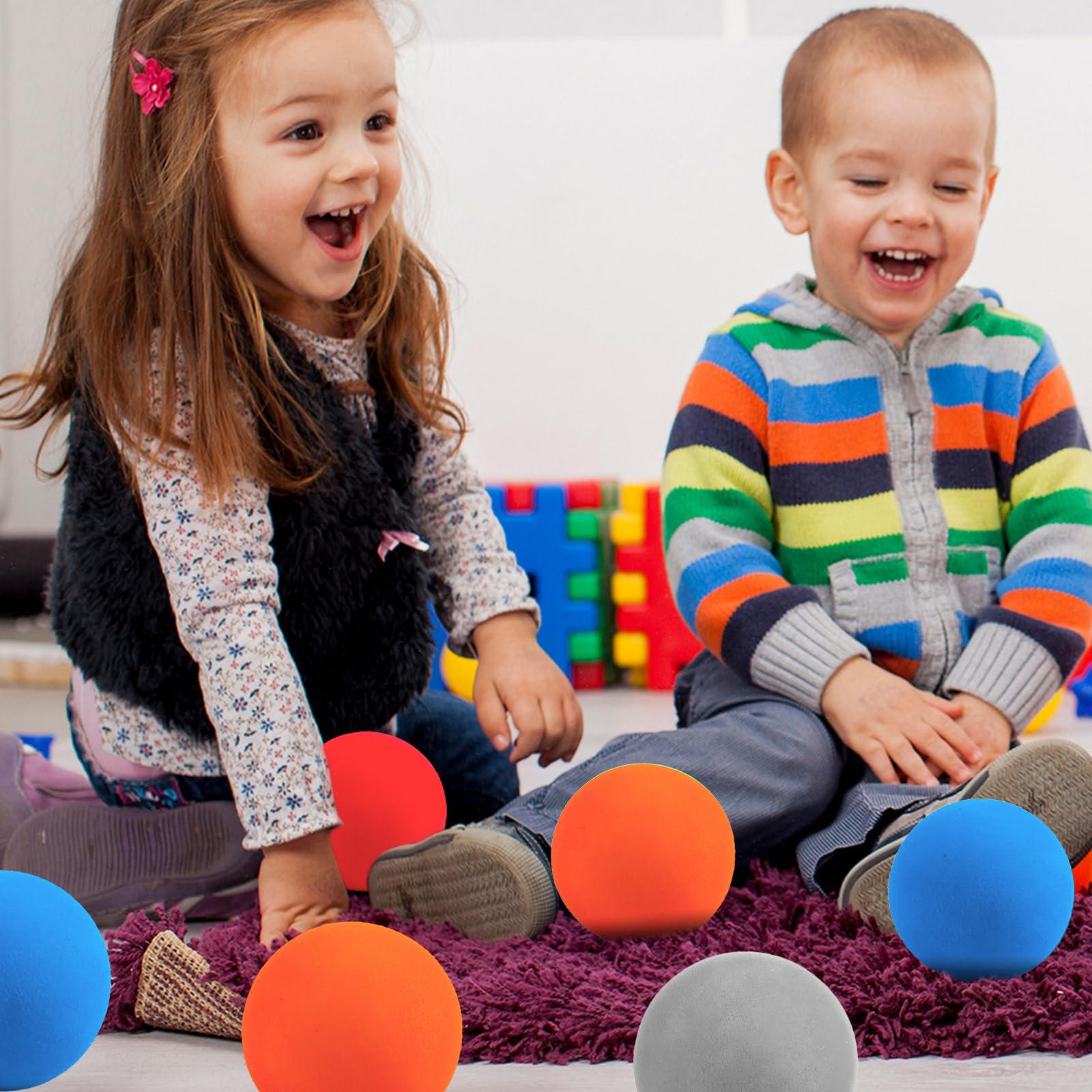 12 Pezzi Palline In Schiuma, 5cm Pallone Di Spugna Eva, Palline Gommapiuma, Palline Morbide Per Un Divertimento Sicuro, Per Adatti A Ragazzi E Ragazze Per Giocare In Sicurezza