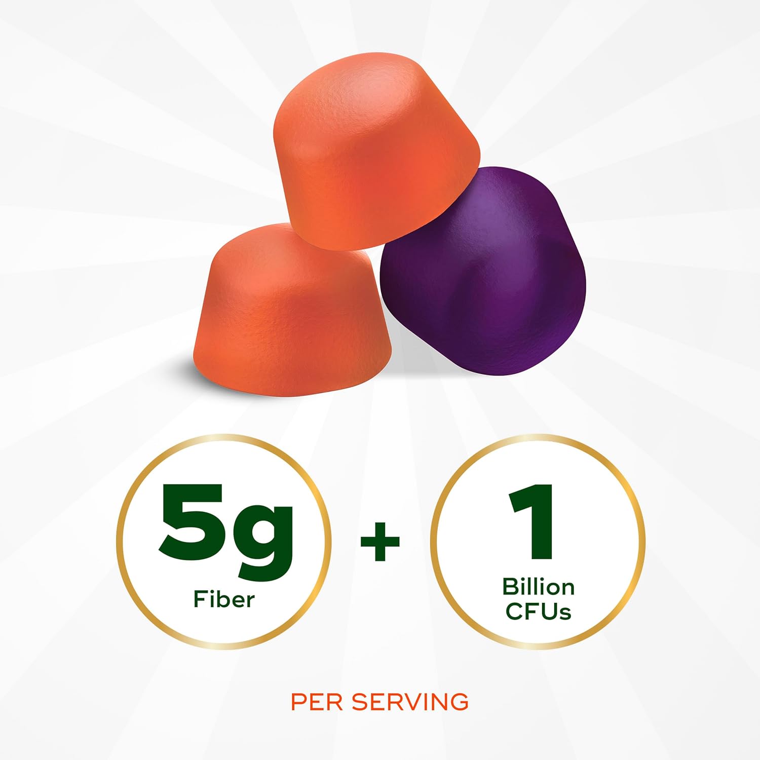 Align Probiotic, Probiotics + Fiber Gummies, Probiotics Help Relieve Occasional Bloating*, Fiber Helps Support a Healthy Digestive System*, #1 Doctor Recommended Probiotic Brand‡, 60 Gummies - Image 3