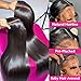 Lemoda 13x6 Lace Front Wigs Human Hair Straight 13x6 HD Transparent Lace Frontal Wig Pre Plucked with Baby Hair 15A Brazilian Virgin Human Hair Wigs for Women Natural Black 24 Inch