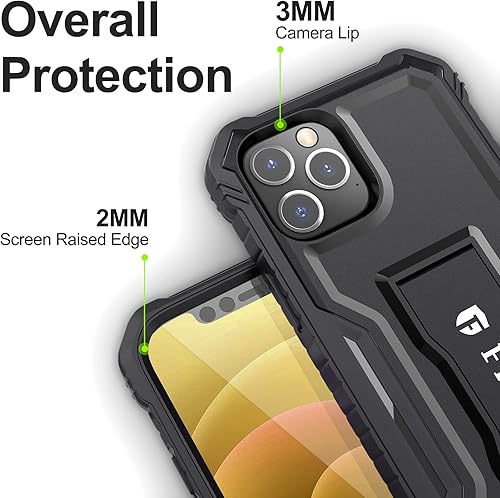Miniatura 2 de FITO - Funda protectora de doble capa a prueba de golpes y cuerpo completo con protector de pantalla, soporte integrado