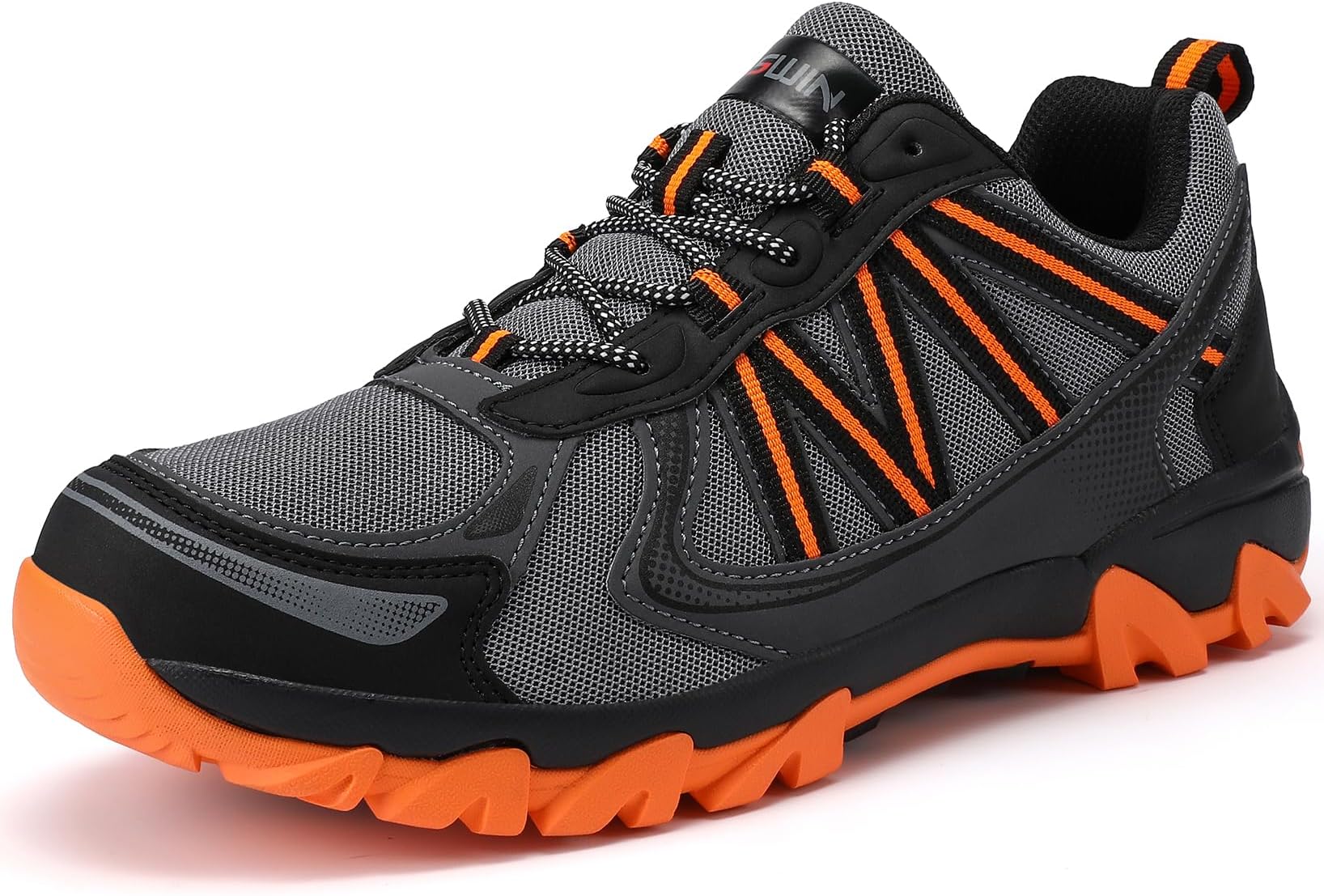 LUSWIN Men's Hiking Shoes Outdoor Breathable Walking Sneakers Lightweight Non-Slip Durable Trekking Trail Shoes