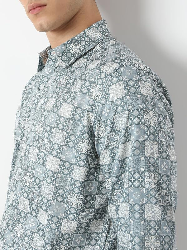 Image of MARK & ALBERT Men's Slim Fit Cotton Formal Shirt