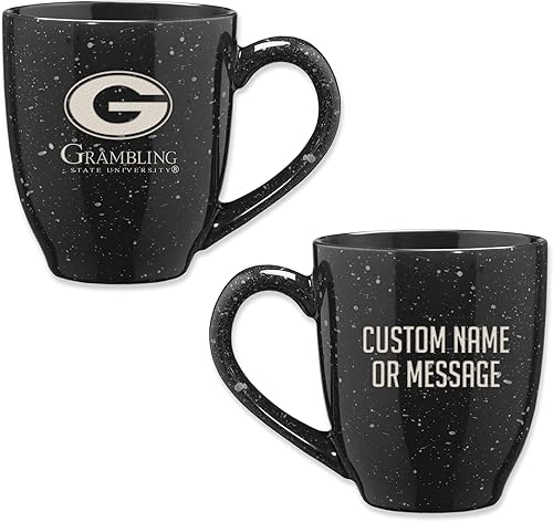 Miniatura 48 de Rico Industries NCAA UCLA Bruins Royal Blue - Taza de café de cerámica moteada grabada con láser de 16 onzas