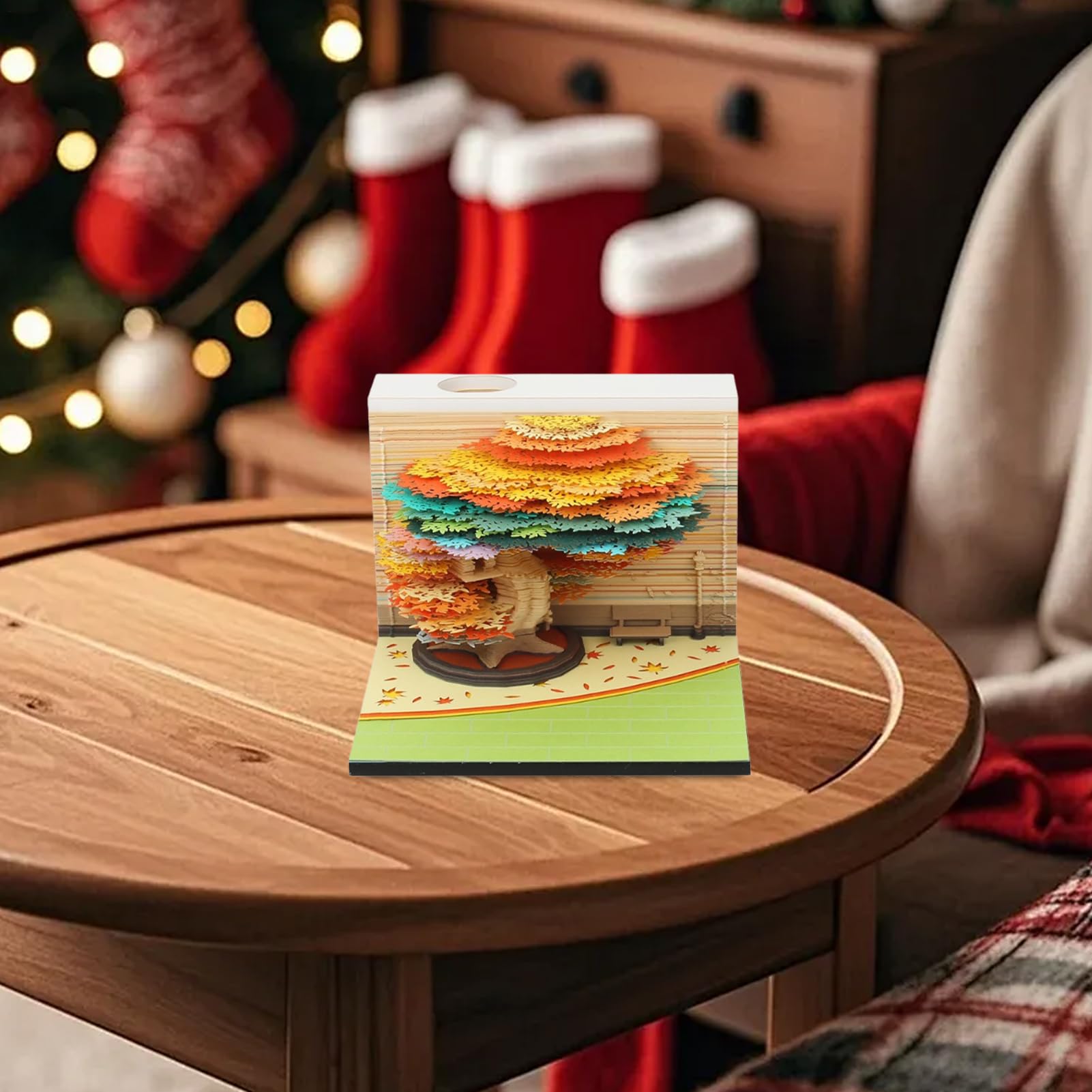 Calendario 3D – Calendario 2026 con albero per appunti, decorazione da | scrivania, scultura in carta, decorazione per la casa per insegnanti, famiglia, università, dormitorio, ufficio, feste, Natal