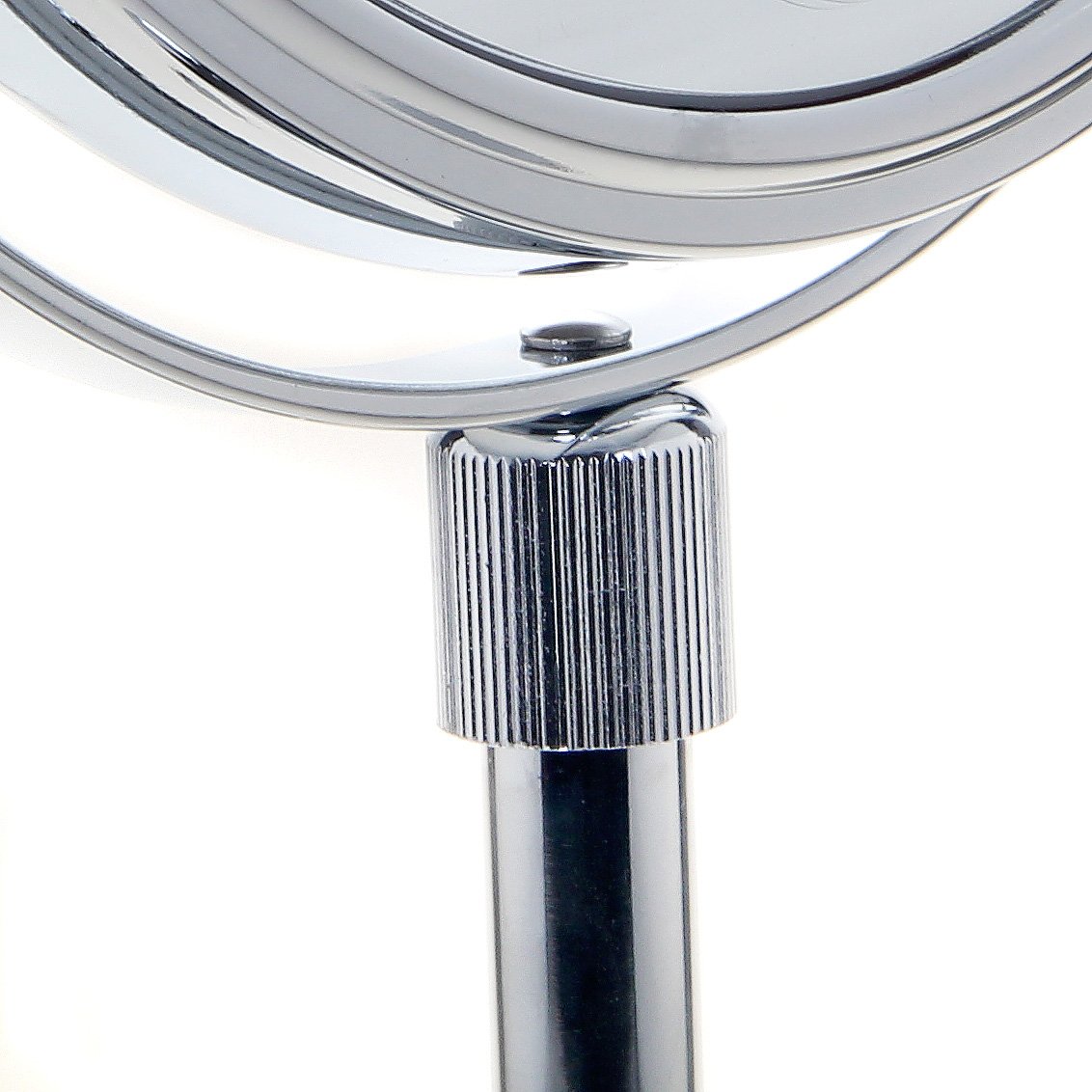 TUKA Specchio Bagno per Trucco 10X Ingranditori, 8" Doppio Specchio Cosmetico Con Piedistallo, ø 20 cm Specchio da Tavolo per Trucco e Rasatura, 2 Facciate Vanity Mirror, Cromato, TKD3114-10x