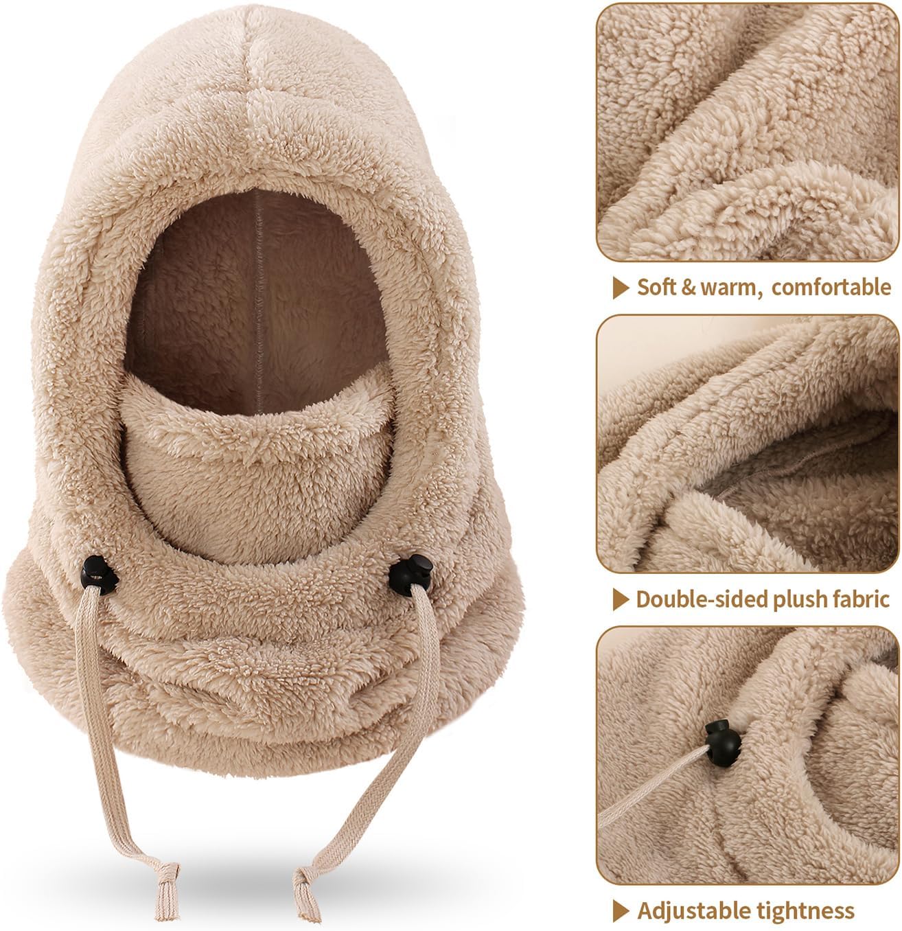 Kids Winter Fleece Hats Child Balaclava Ski Mask Windproof Warm Hat for Boy Girl