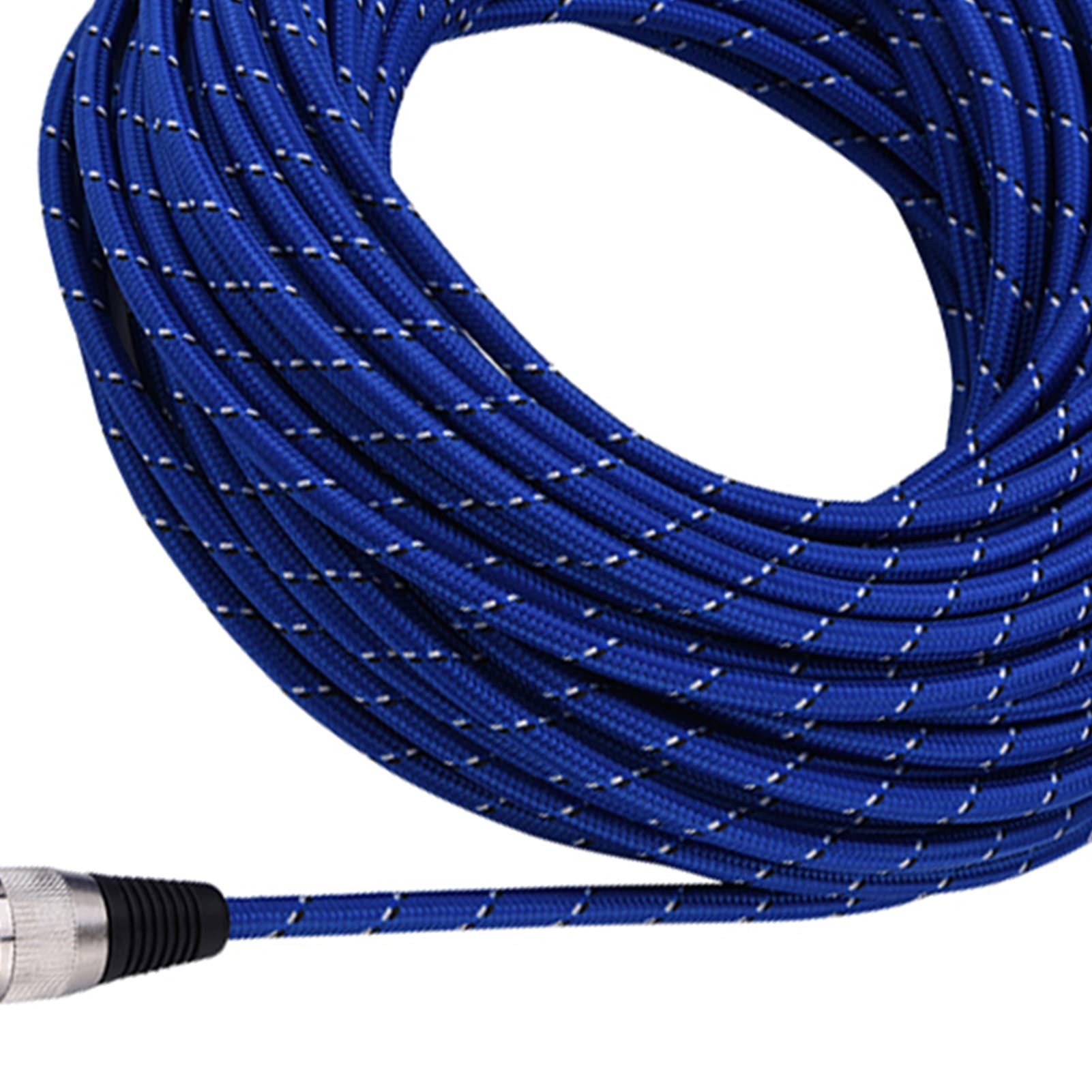Cavo audio per microfono XLR maschio-femmina bilanciato a 3 pin, cavo per microfono XLR professionale con guaina intrecciata in nylon, design blu resistente alla sporcizia per palc (20m)