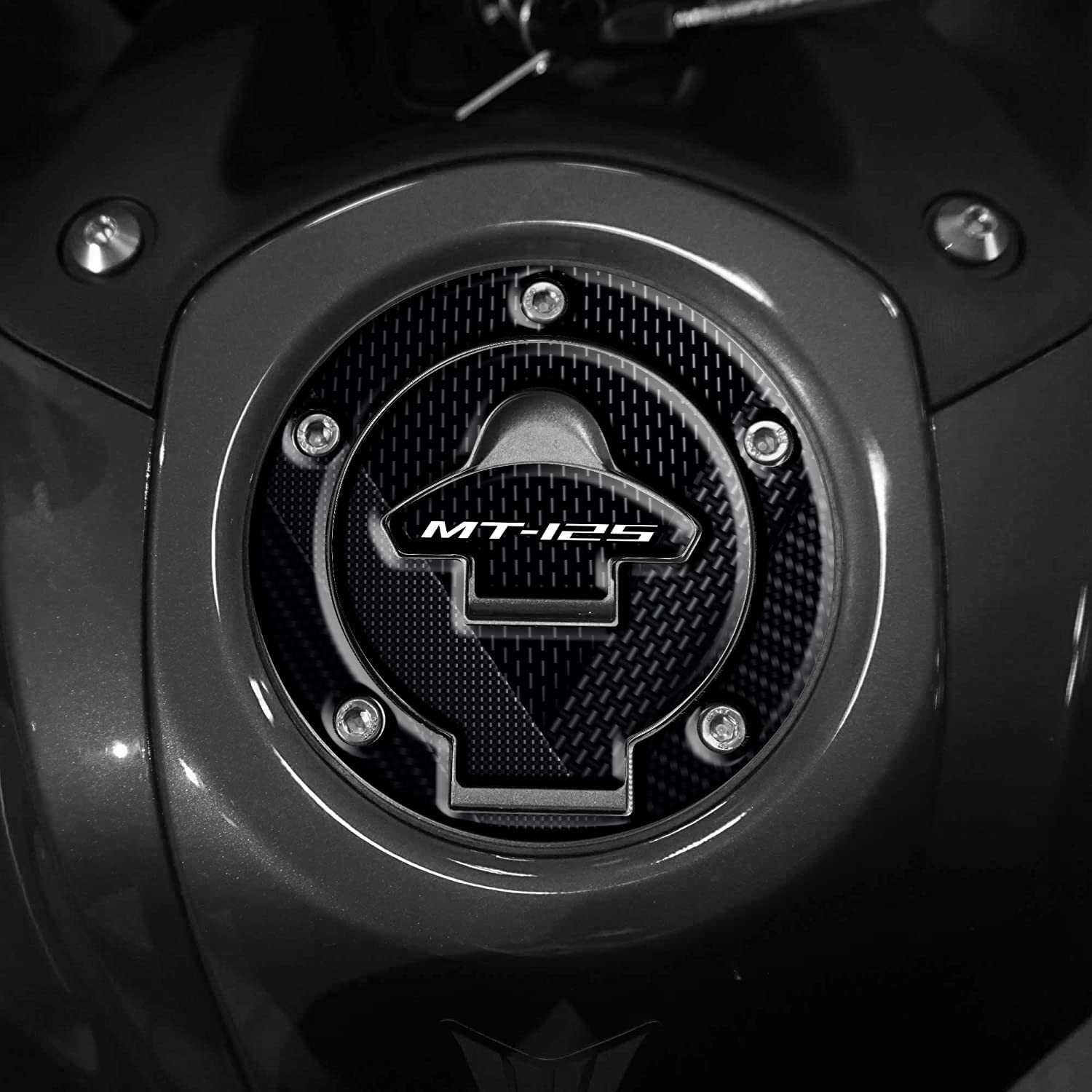 Adhesivo 3D Para Depósito Yamaha MT-125 (2020+) | Midnight Black | Protección UV | Fabricado En Italia | Kit De Protección