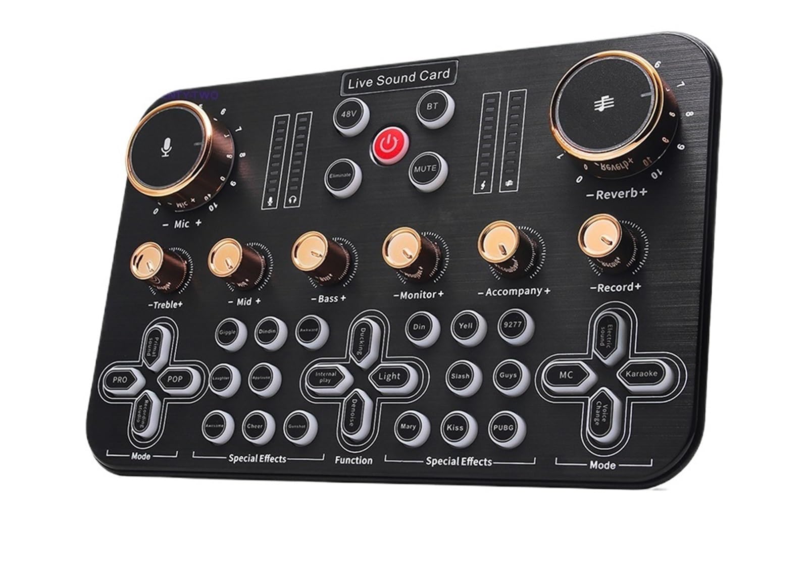 Micrófono profesional de 48V, tarjeta de sonido en vivo DJ16, mezclador de Audio de transmisión en vivo for teléfono móvil, equipo de canto K600