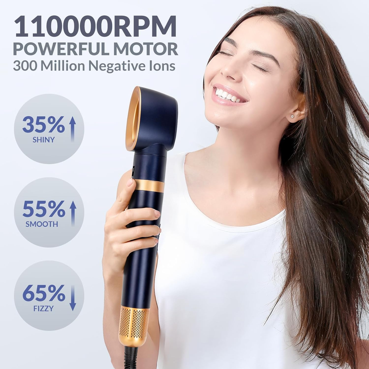 Chignon hair styler controls for speed and temperature