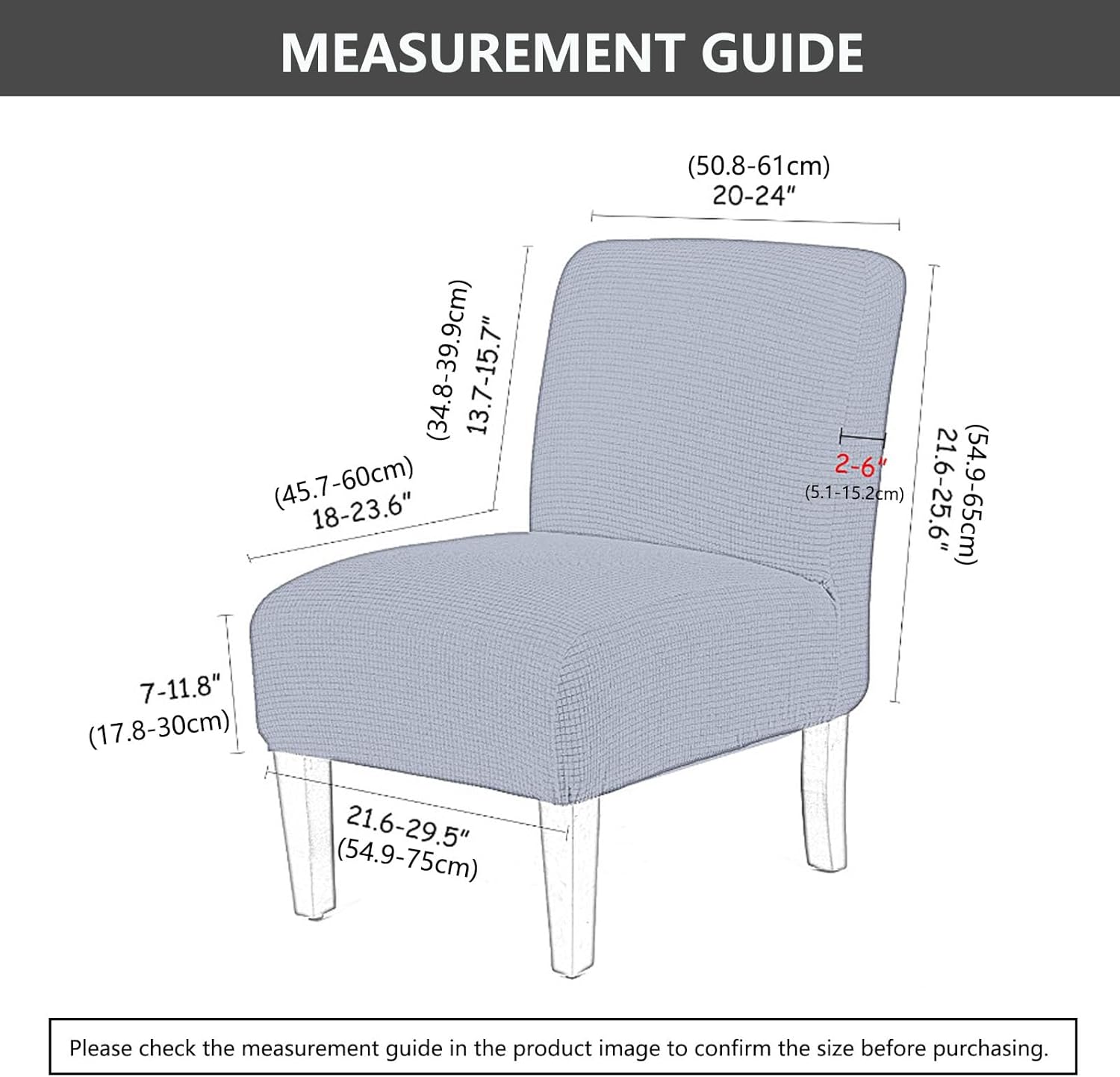 Solid Color Jacquard Chair Cover, Elastic Blended Fabric, Wrinkle-Resistant and Easy to Clean(Purple,2pcs)