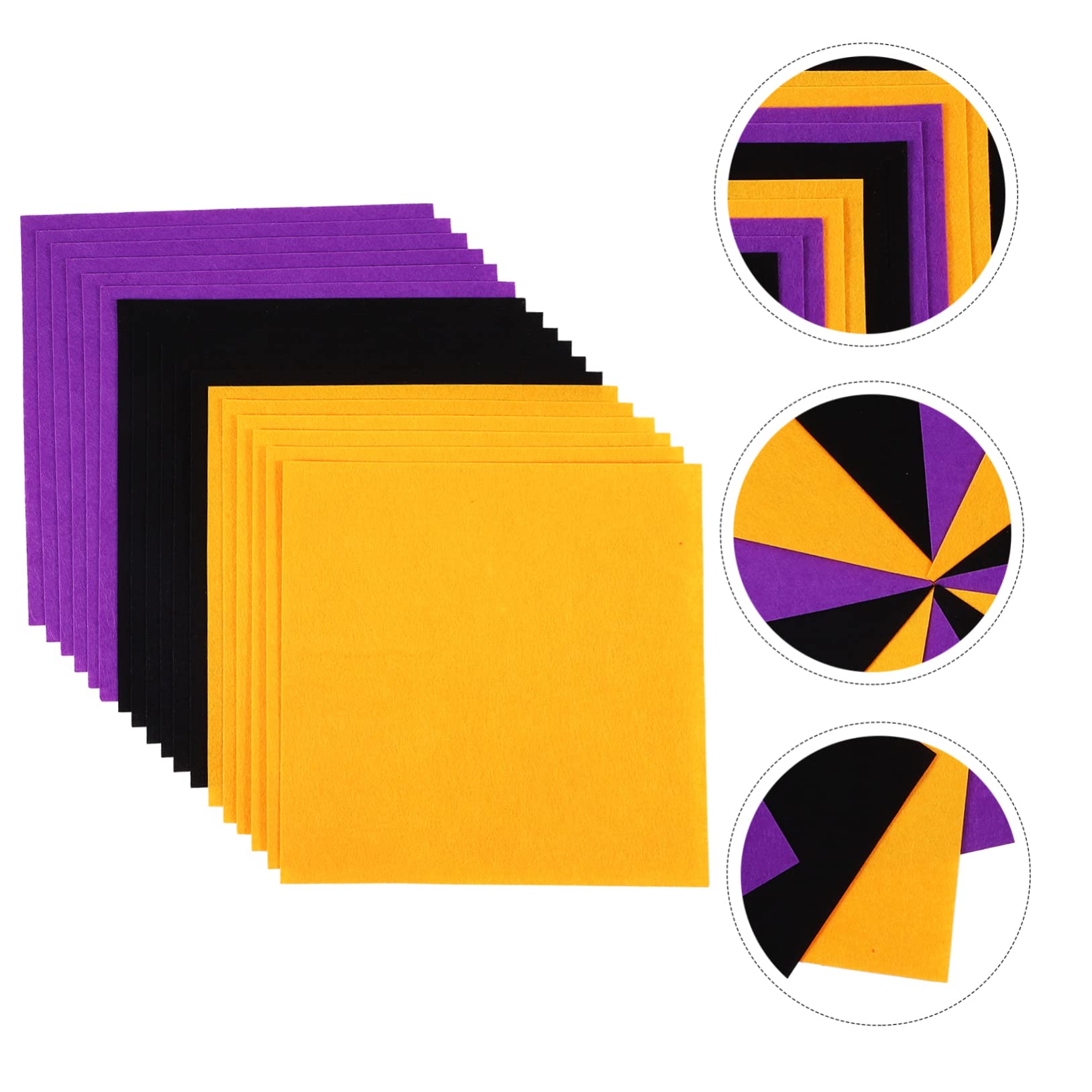54pièces Feutrine Halloween Tissu Feutre Non Tissé Pour Bricolage Décorations Et Projets Scolaires Couleurs