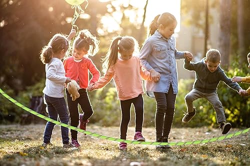 Miniatura 5 de Cuerda de saltar de 16 pies de largo para niños, cuerda de saltar holandesa doble ajustable con mango de madera, cuerda de salto de equipo