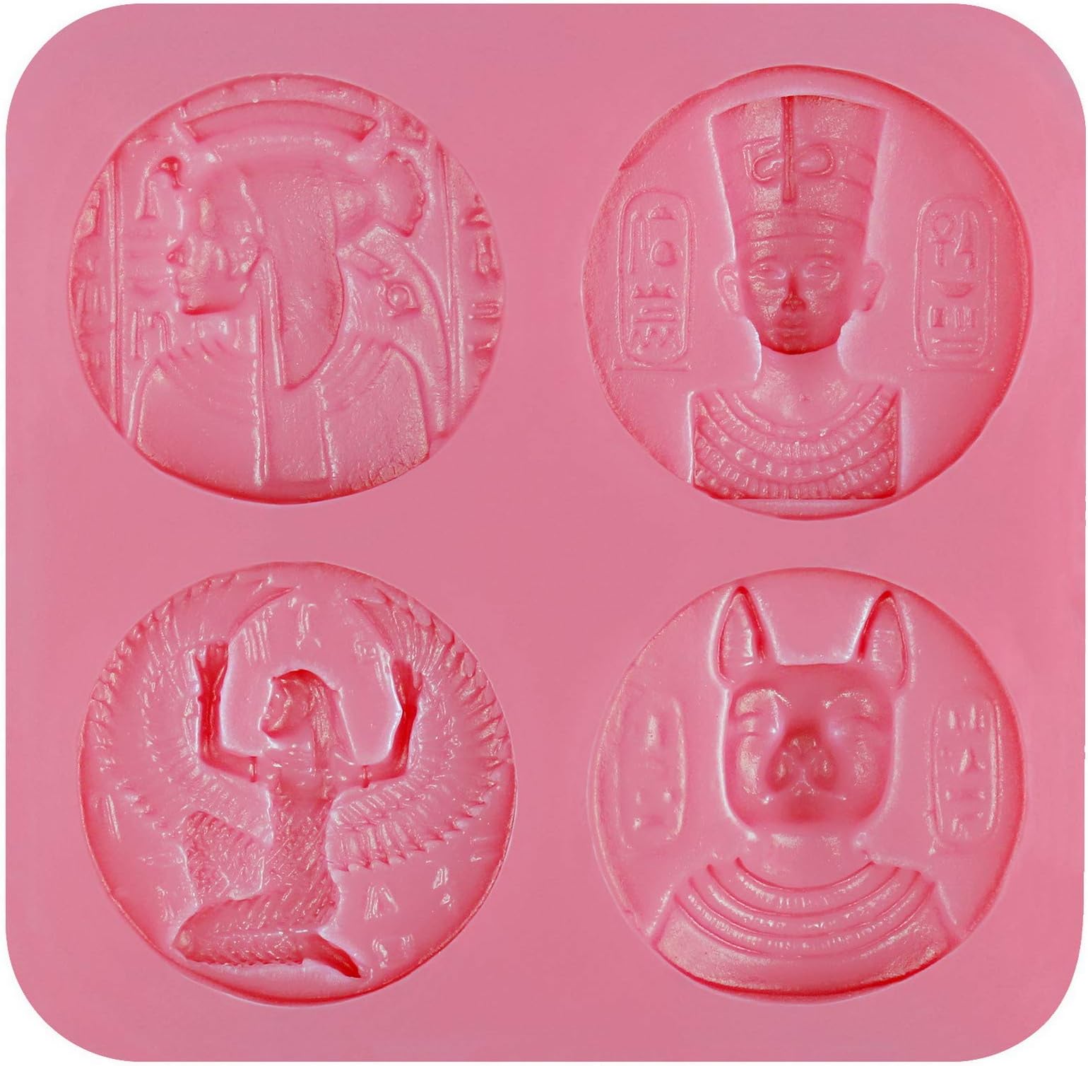 Funshowcase Antique Egypt Coins Inspired Chocolate Candy Silicone Mold for Cake Decorate, Crafting
