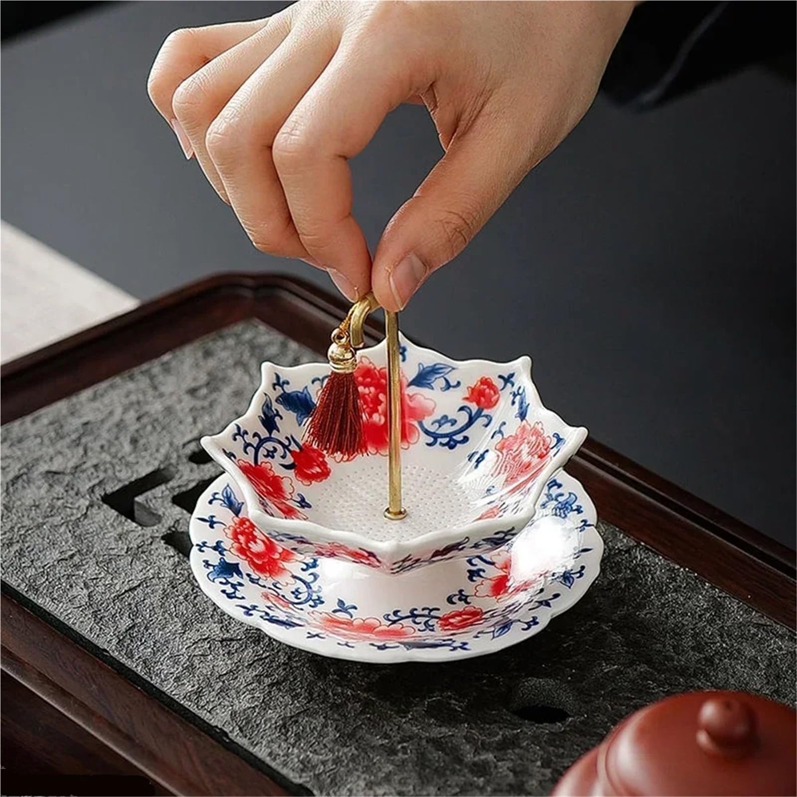 Filtros de té for paraguas, colador cerámica, decoración ceremonia, adornos, Infusor for amigos, 1 Uds Para Reuniones Familiares Y Oficinas