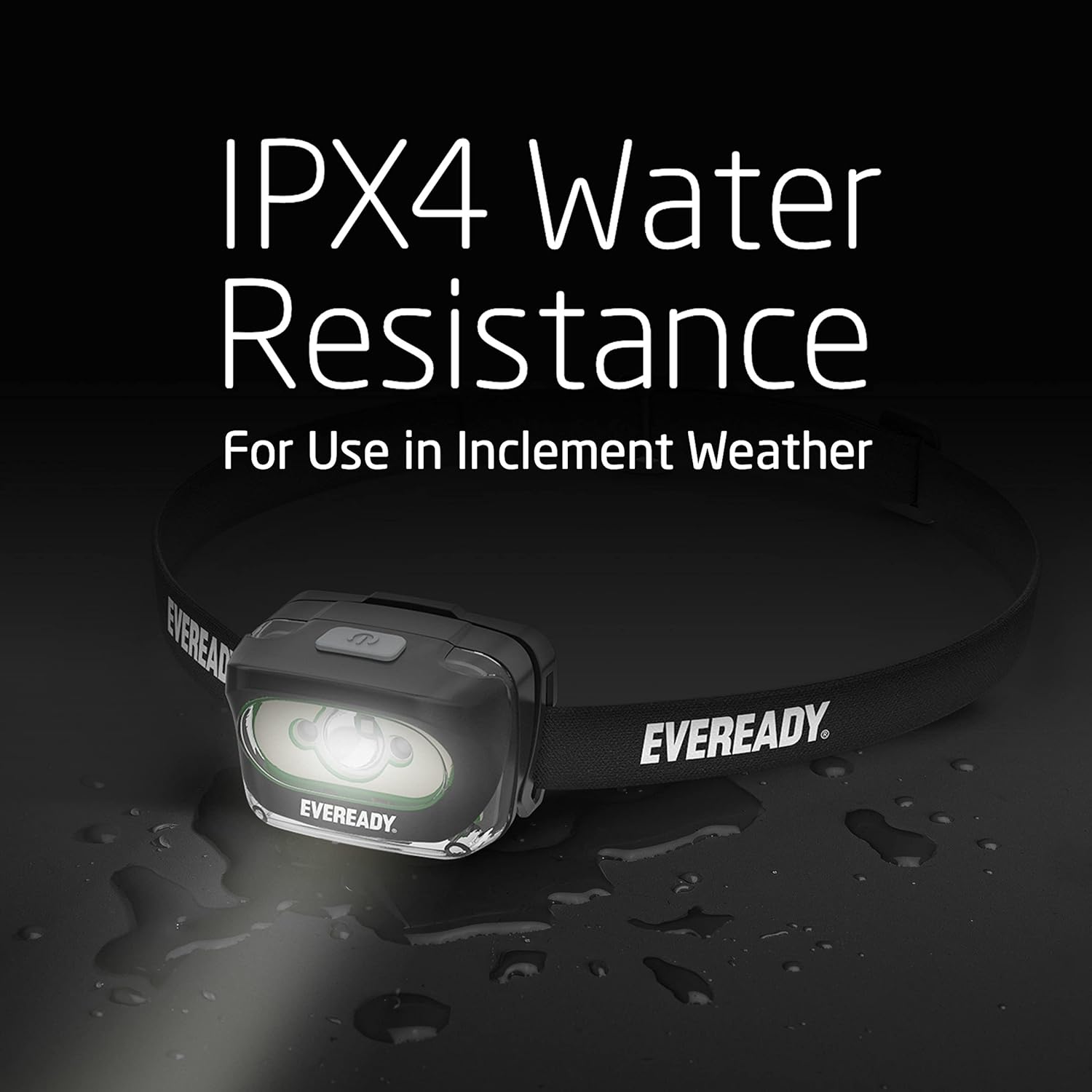 Rechargeable LED Headlamps by Eveready (2-Pack), IPX4 Water Resistant Head Lights for Running, Camping, Emergency, Outdoors (USB Cable Included),Black (2-Pack),Adjustable : Electronics