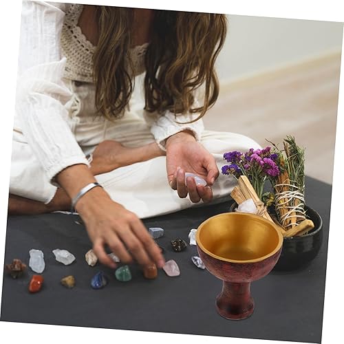 Miniatura 7 de Cabilock Taza sagrada de resina fabricada Decoración religiosa Copas Antiguas Copas Cáliz sagrado para adoración