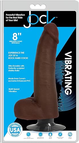 Miniatura 5 de Jock Dark Vibrador Consolador con Bolas - 11 Pulgadas
