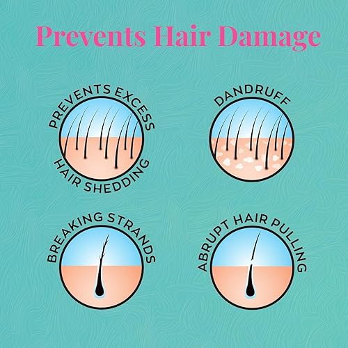 Miniatura 4 de Felicia Leatherwood - Cepillo desenredante granate, para cabello rizado, ondulado, 4c o lacio, domina tus enredos y suaviza tus bobinas, sin dolor