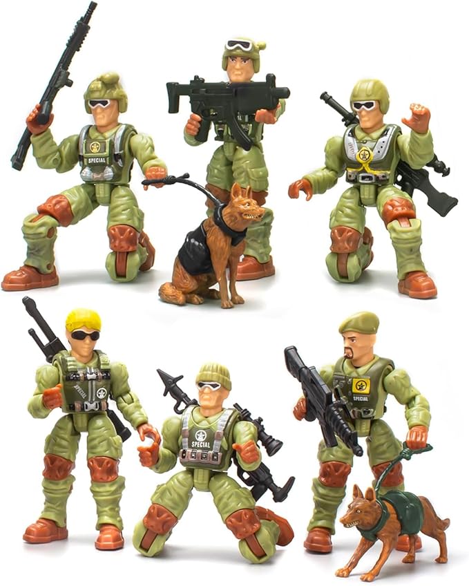 Ventes de Battlefield 6 font l'histoire 8 71cm4HuBDcL. AC SX679 Army Men Action Figures,Toy Soldiers for Boys Age 4-7,Military Playset,Plastic Army Men Toys with 2 Dog Figures 6 Weapons Birthday Gift for Military Collectors Boys 6-8