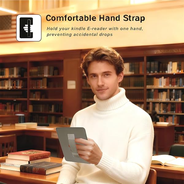 SCSVPN Case for 6.8'' Kindle Paperwhite 11th Generation & Kindle Paperwhite Signature Edition 2021 Release (Model NO.: M2L3EK / M2L4EK), Slim Durable PU Leather Cover with Hand Strap, Auto Sleep/Wake - 3