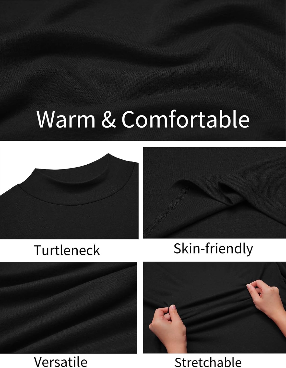 COOFANDY Men's Slim Fit Mock Turtleneck T Shirt Casual Basic Knitted Long Sleeve Pullover Sweater - Image 4
