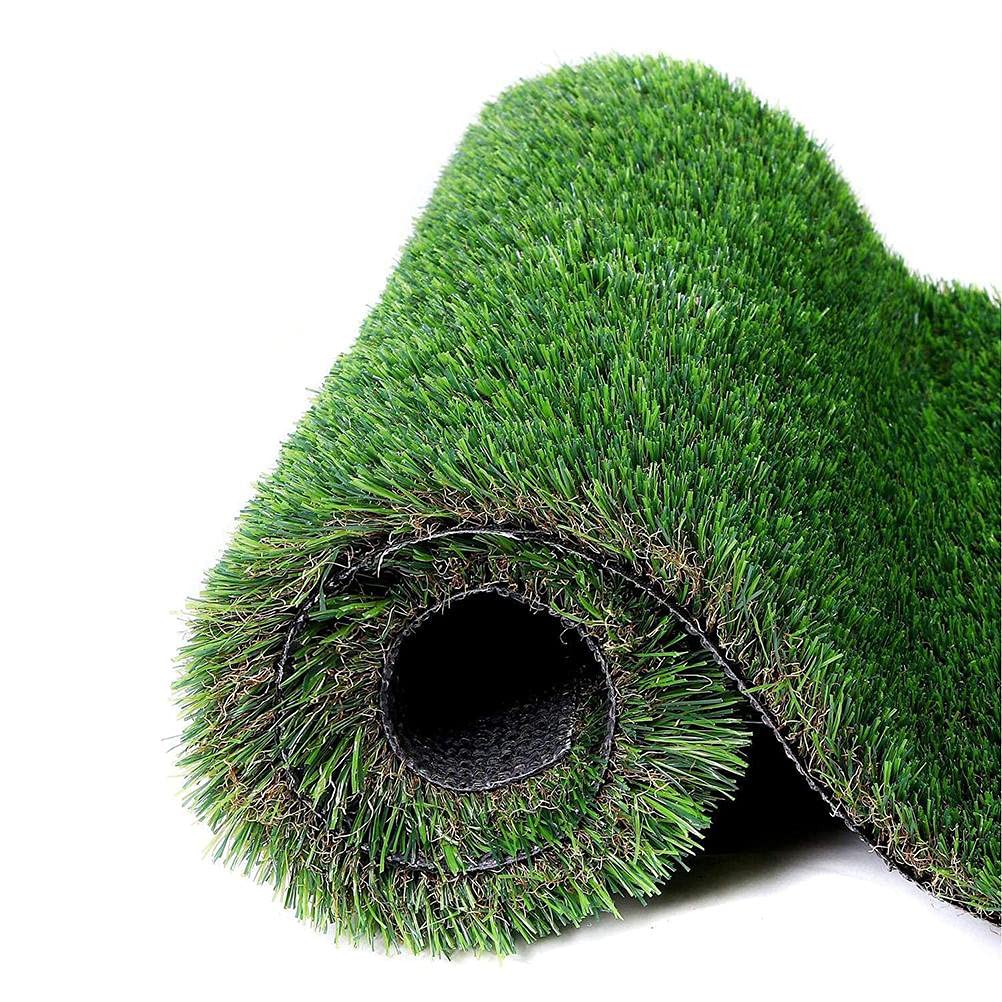 Hidyliu 1 x 2 M/39.37 x 78.74 inch Fake Lawn Artificial Grass Mat Green Synthetic Turf Carpet, Indoor Outdoor Rug, Plastic Material, for Puppy Adult Child, for Garden Landscape Balcony(Dark Green)