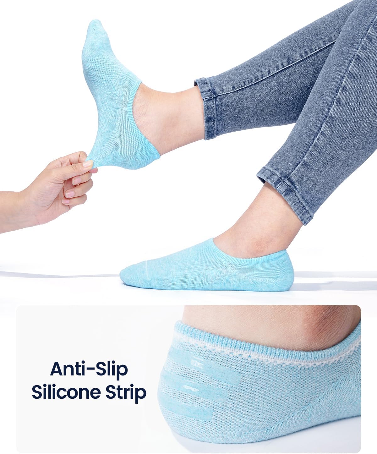 IDEGG No Show Socks Women & Men Low Cut Ankle Short Anti-slid Athletic Running Casual Invisible Liner Socks thumbnail