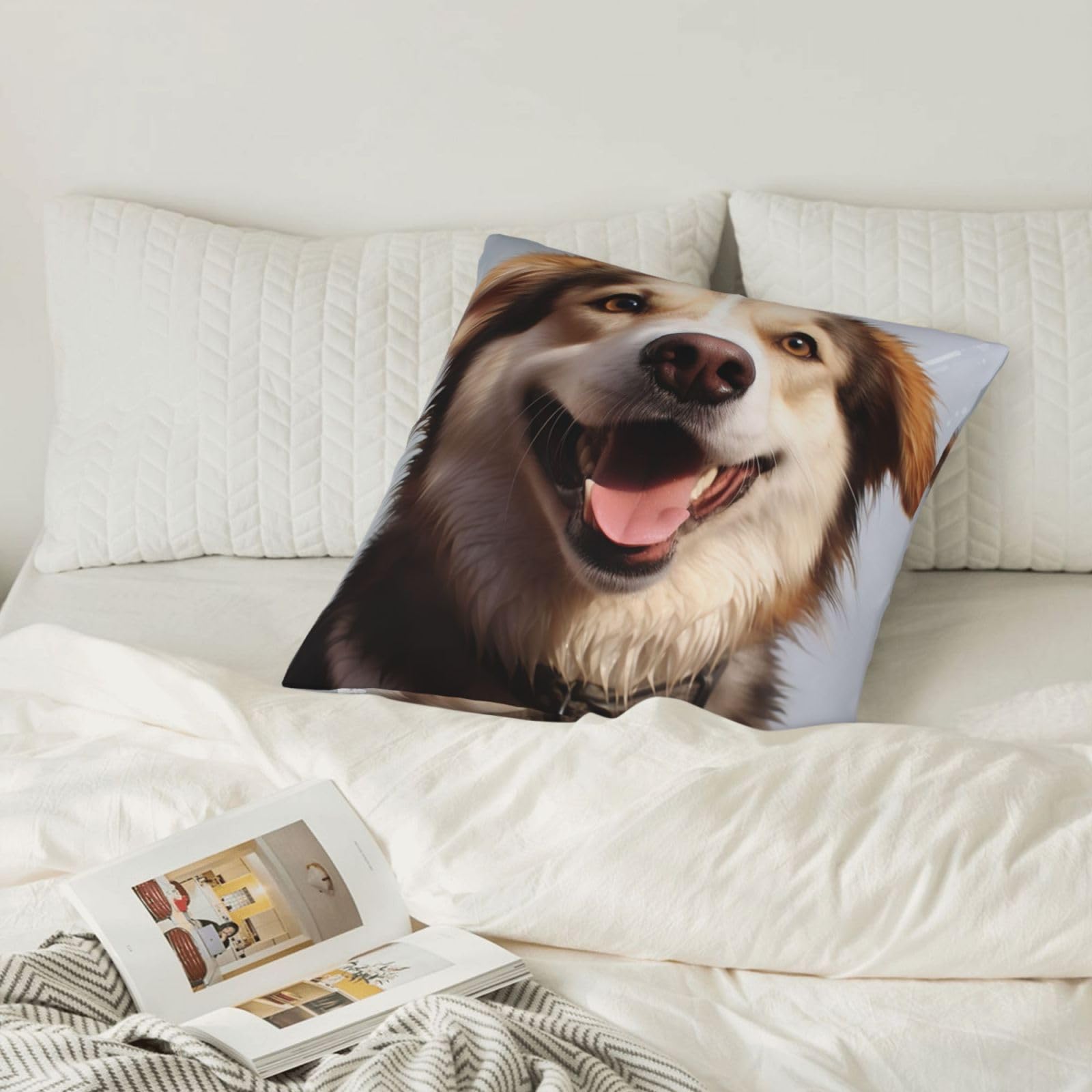 Famame Kissenbezüge Mit Shiba Hund-Motiv – 45x45 Cm, Nahtlos, Polyester, 2 Stück