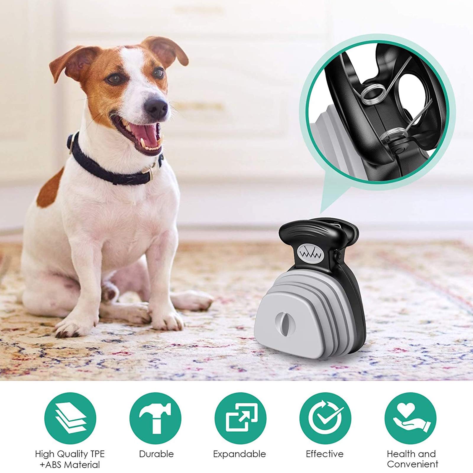 Pince à fumier Portable pour Chien Pooper Scooper Pelle à fumier pour Chien, Pelle à fumier Pliable avec Longue poignée adaptée aux Chiens et aux Chats,Bleu