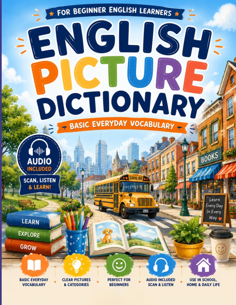 English Picture Dictionary: Basic Everyday Vocabulary for Beginner English Learners